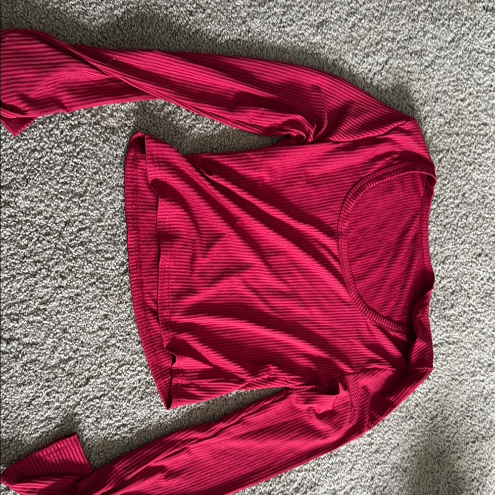 Women's Red Long Sleeve Top